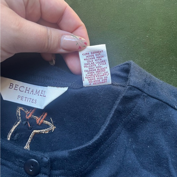 Vintage Bechamel Giraffe Cardigan Top, Size Petite M, EUC - Picture 5 of 5